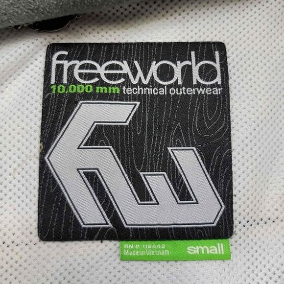 Free world snowboard coat size small blue and white - Picture 3 of 10